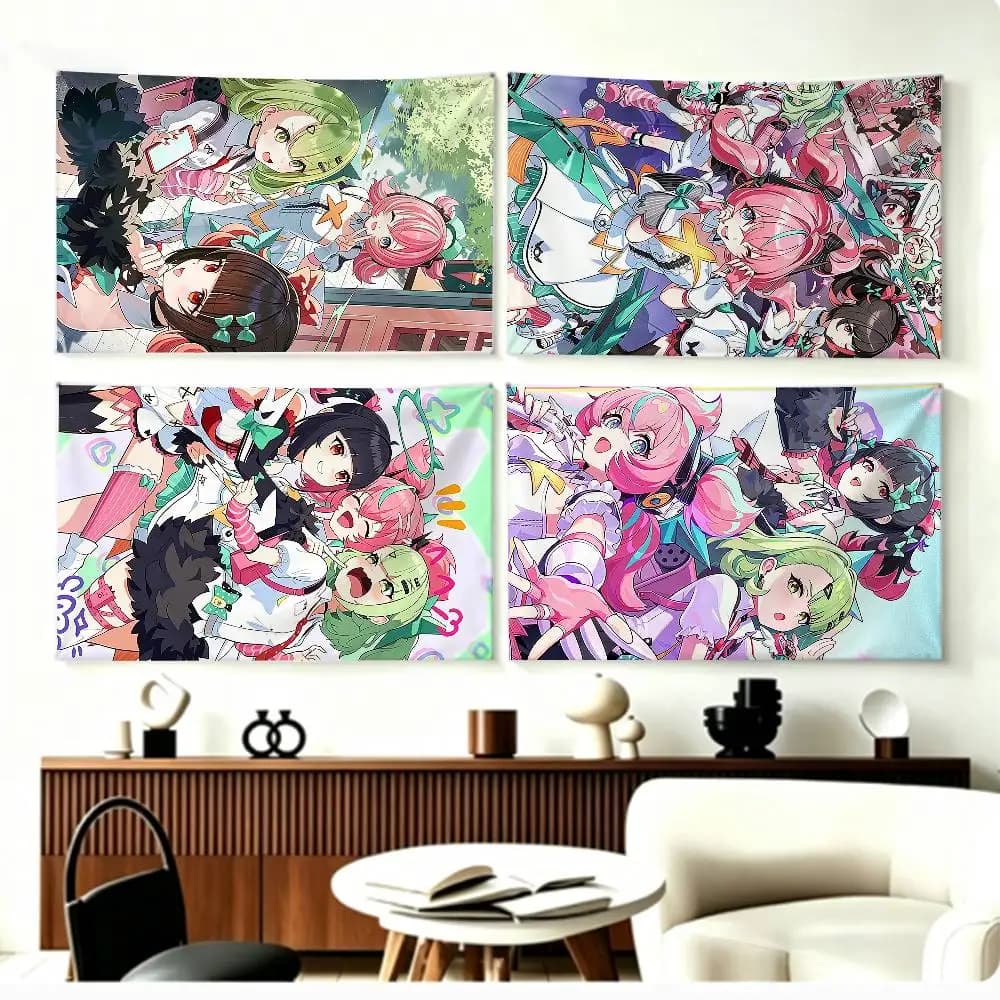 ZZZ Neon A-Angels of Delusion   Flags Wall Hanging Background Art Banner for Bedroom Home Outdoor Decor