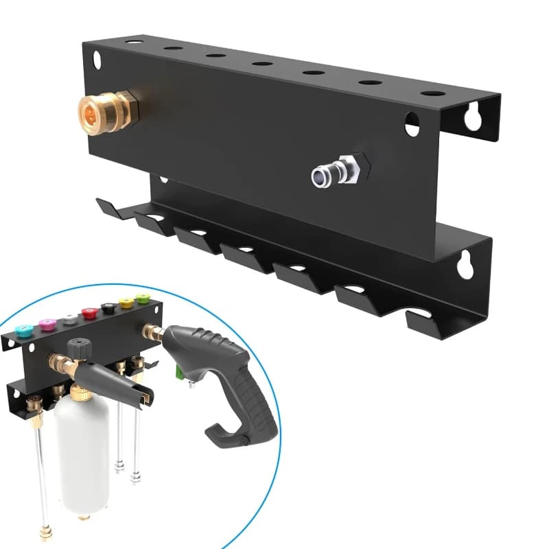 Pressure Washer Gun Holder，Wall Mount Foam Cannon Holder，Tool Storage Rack for Pressure Washer Wand/Nozzle Tips Car wash