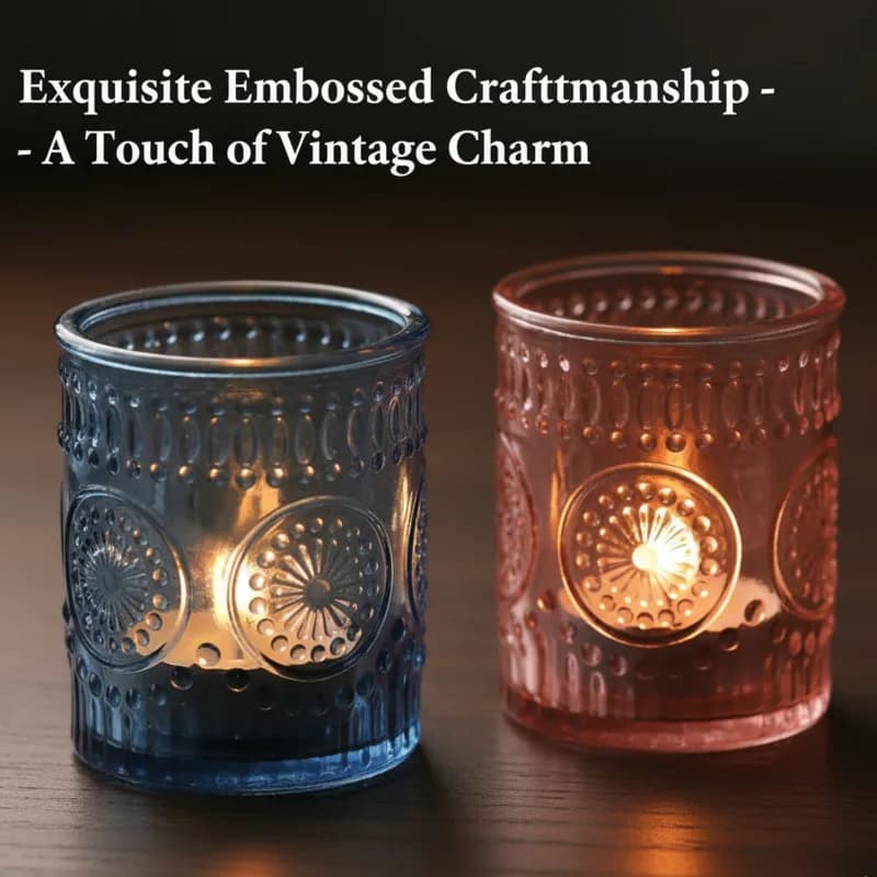 Candle Cup Set Candle Sunflower Glass Holder Set Colorful Aromatherapy Creative Home Decor Tealight Holder Home Decor Gift New