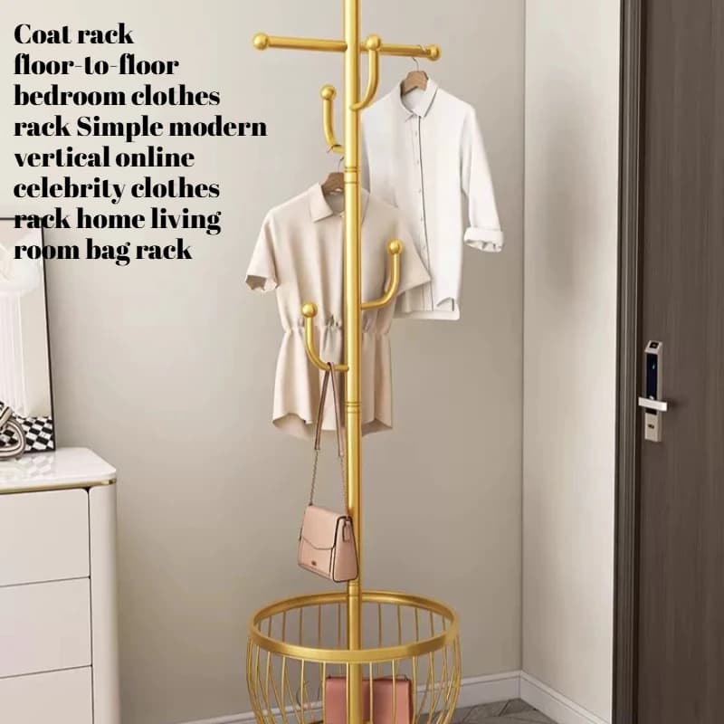 Modern Gold Clothes Rack Metal Coat Bedroom Drying Clothes Rack Portable Storage Arara De Roupa Italian Furniture Luxury