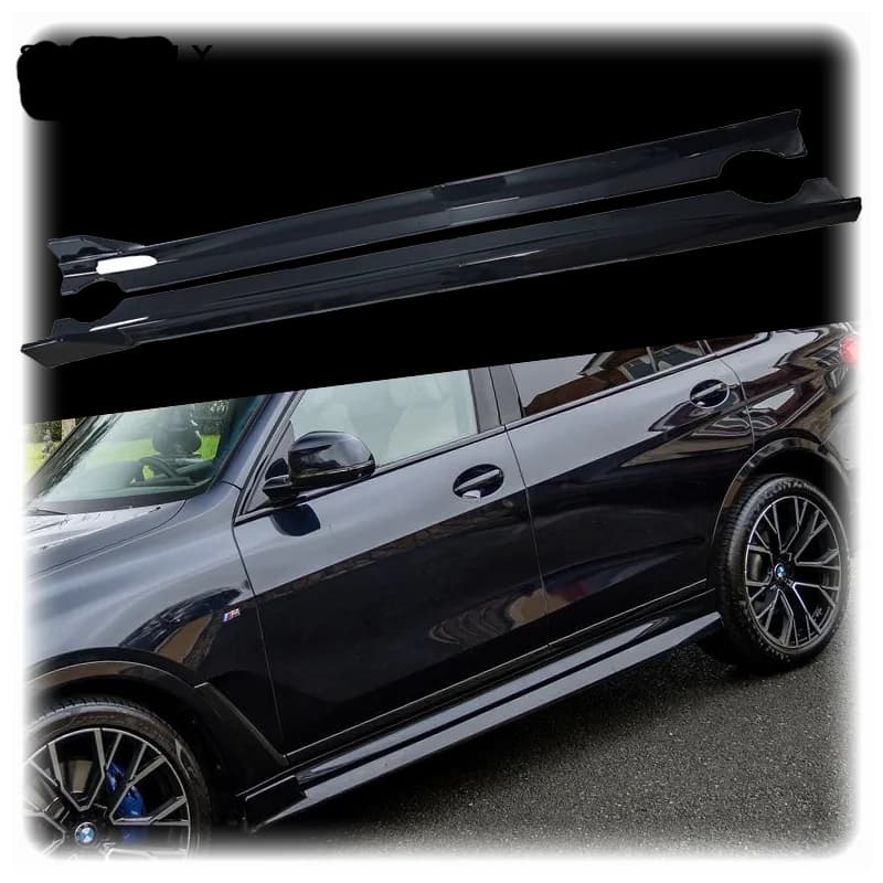 4PCS 2019 To 2026 For BMW X7 G07 Bumper Splitters Diffuser Side Panels Spoiler Gloss Black Side Skirts Extension Lip Panel