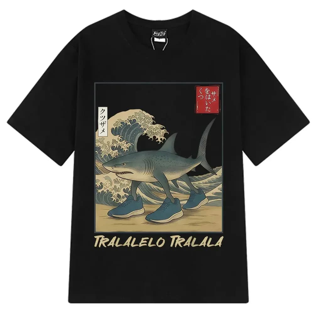 The Best-selling and Interesting 3D Printed Shark T-shirt, a Retro and Fashionable Summer Short-sleeved Shirt for Both Men and W