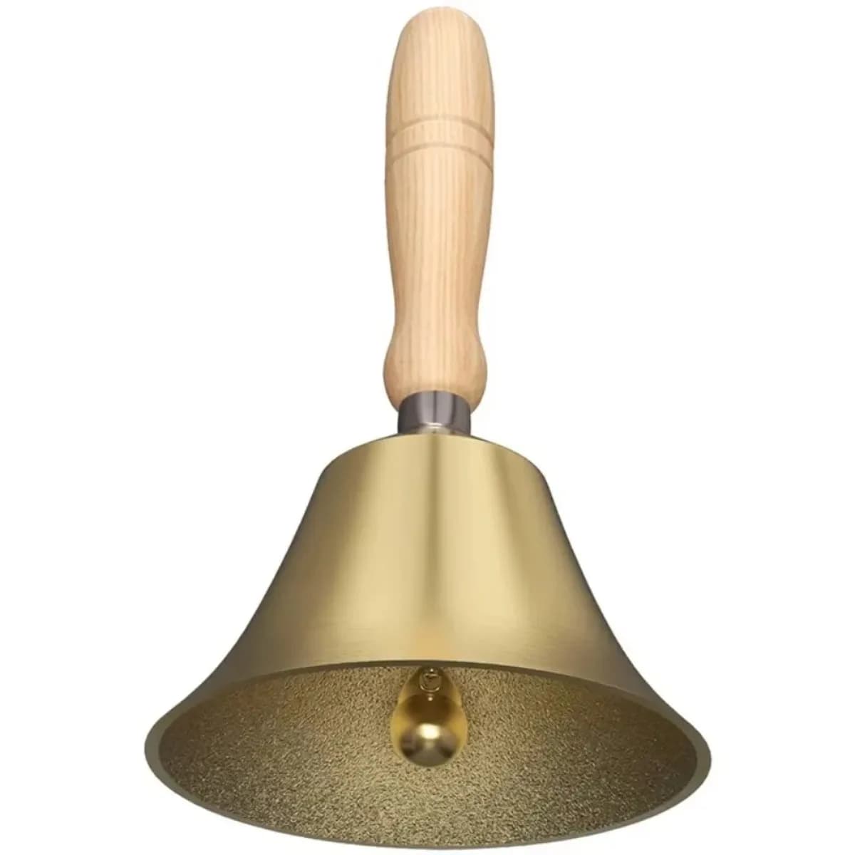 Service Desk Bell with Wooden Handle 4.33 Inch Reception Call Bell for Counter Restaurant Classroom Office Decor Game Tool