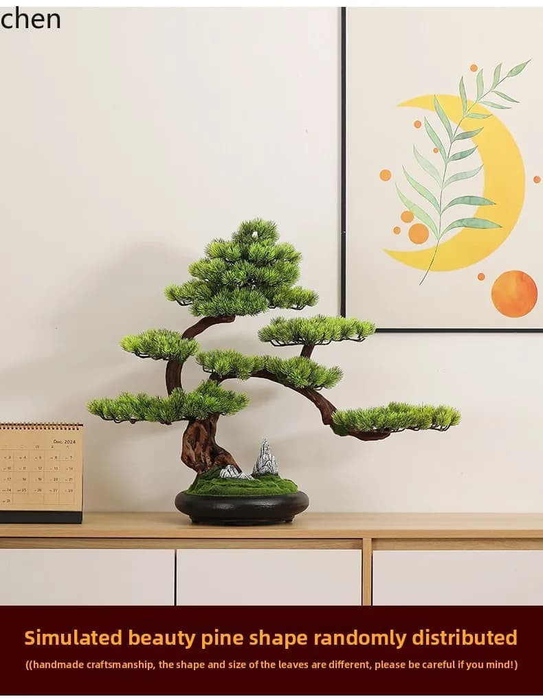 Artificial Welcoming Pine Ornament Green Plant Aralia Home Decoration Bonsai