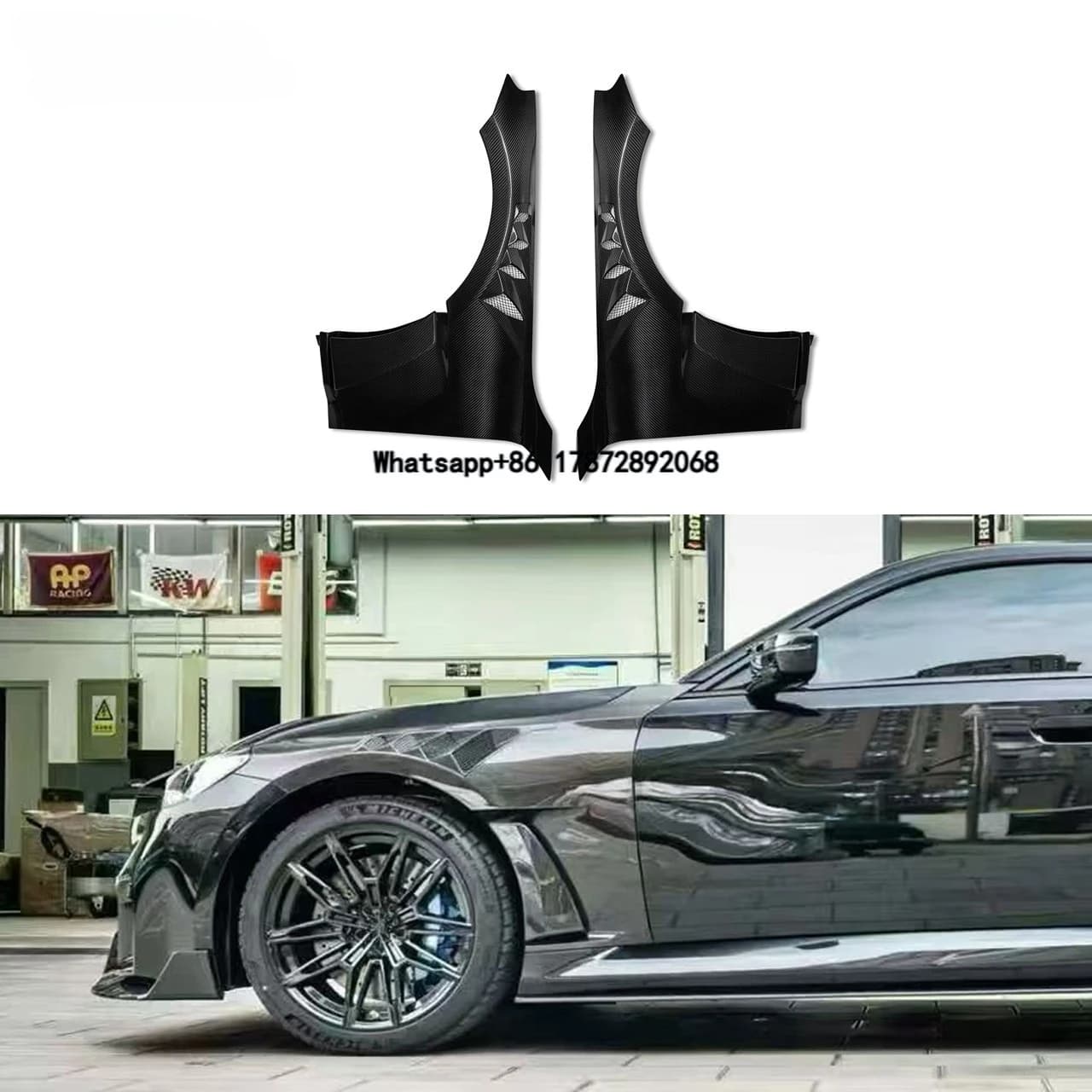 N Style Soundproof Dry Carbon Front Mudguard for  G42 M2 M240i 2023-2026 Noise Reduction Replacement Parts