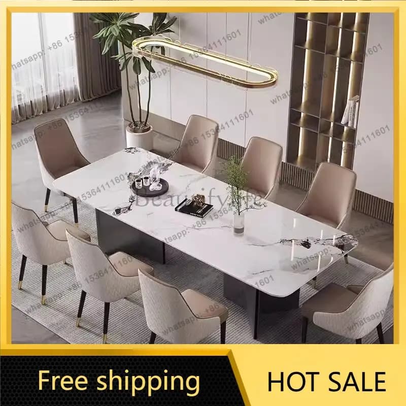 Conference Kitchen Dining Table Coffee Restaurant Chairs Study Dining Table Nordic Modern Mesas De Comedor