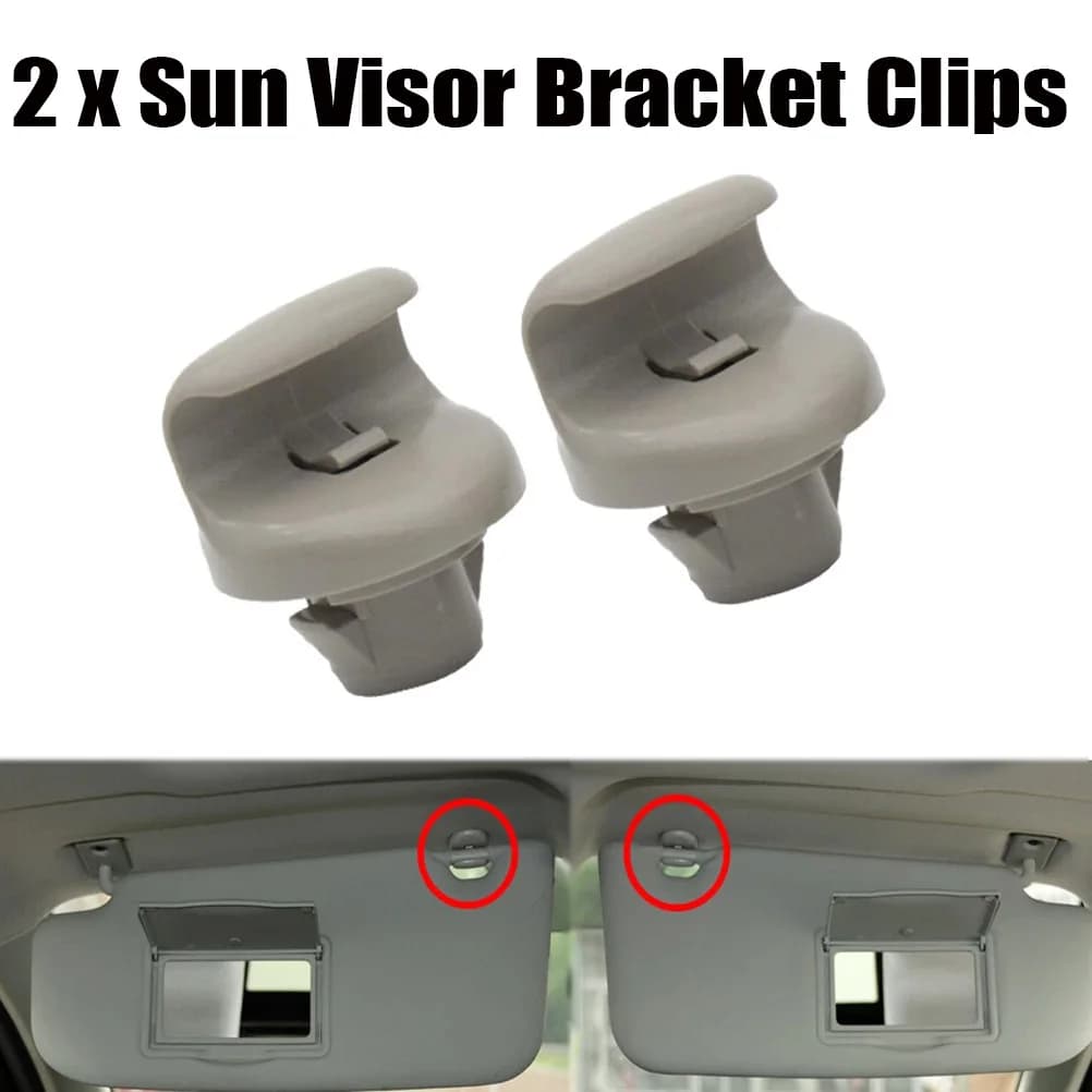 2Pcs Car Sunvisor Sun Visor Clips Hook Holder Bracket Cover For Nissan Qashqai J10 Juke F15 Tiida C12 Removal Retainer Replace