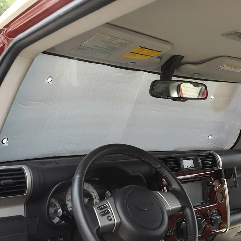 For Toyota FJ Cruiser 07-22 Accessories Aluminum Foil Car Front Windshield Full Window Glass Sunshield Foldable Protection Cover