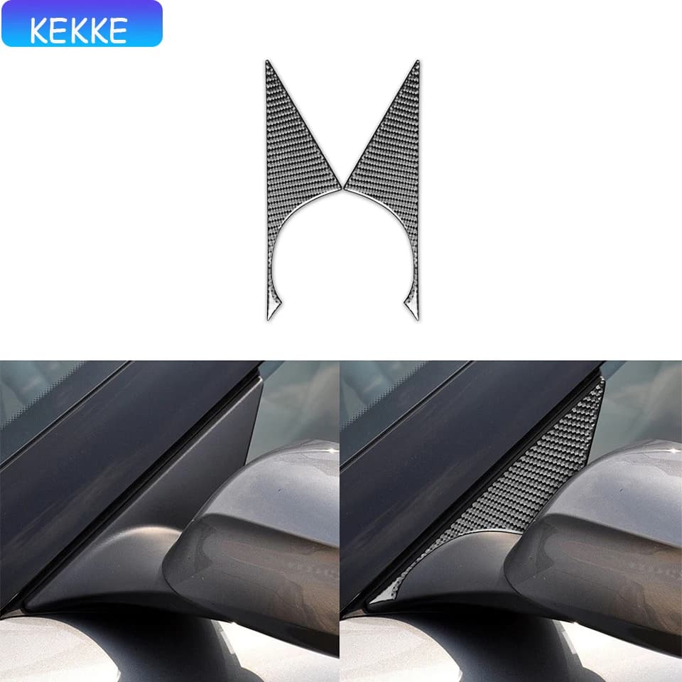 For BMW E89 Z4 2009-2016 A Pillars Side Soft Carbon Fiber Sticker  Exterior Side Door Window Pillar Panels Trims Accessories
