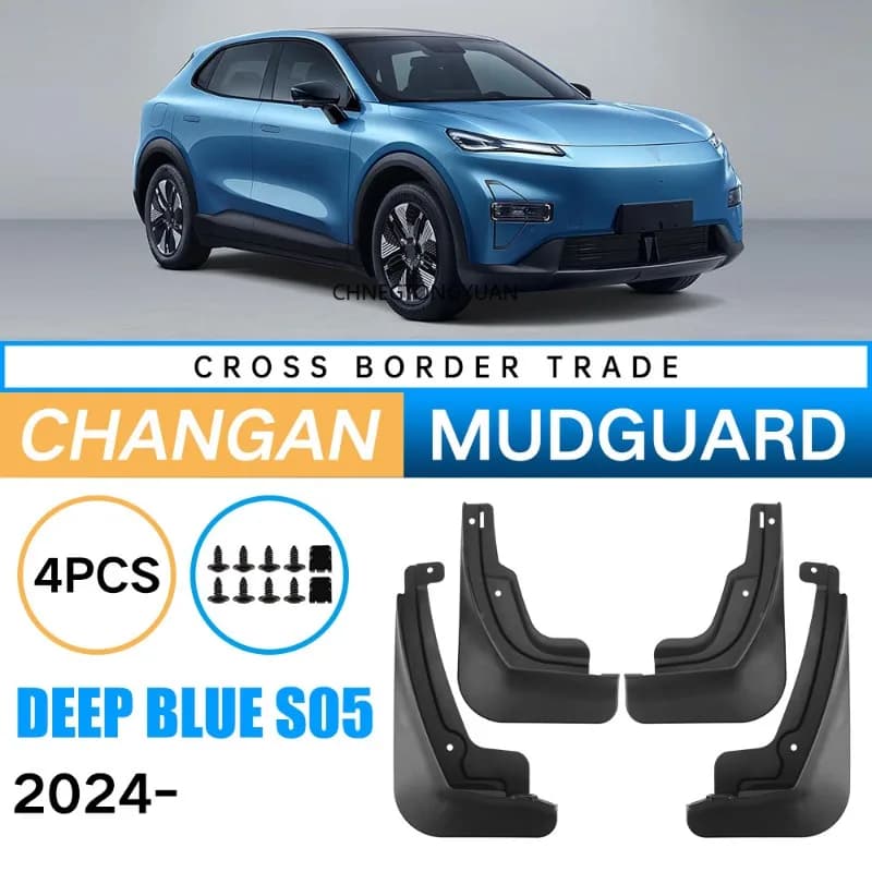 For Changan Deep Blue S05 2024 Mudguards Fender Mudflaps Front Rear Flares Splash Guards Cover Car Accessorie
