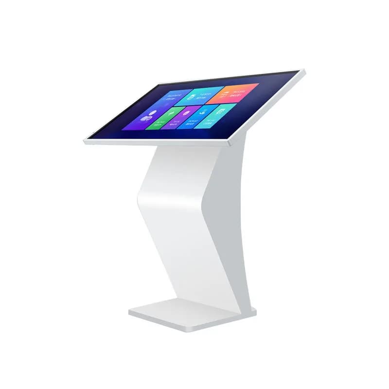 Touch Screen Interactive All-in-One PC Kiosk For Library Floor Standing Horizontal Digital Signage LCD Indoor Application