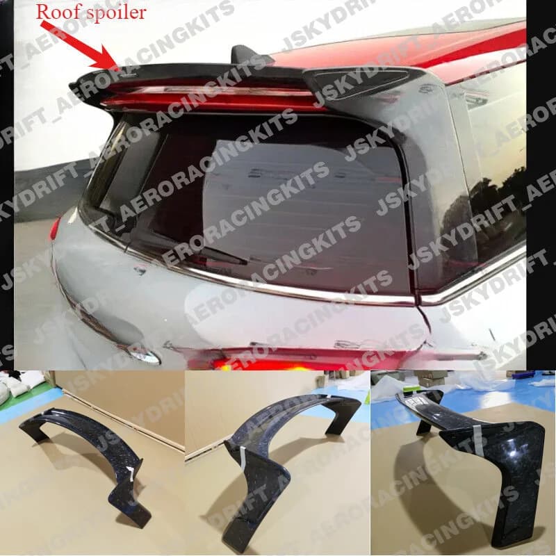 For Mini Cooper F54 Rear Roof Window Spoiler Wing Diffuser Forged Carbon Fiber