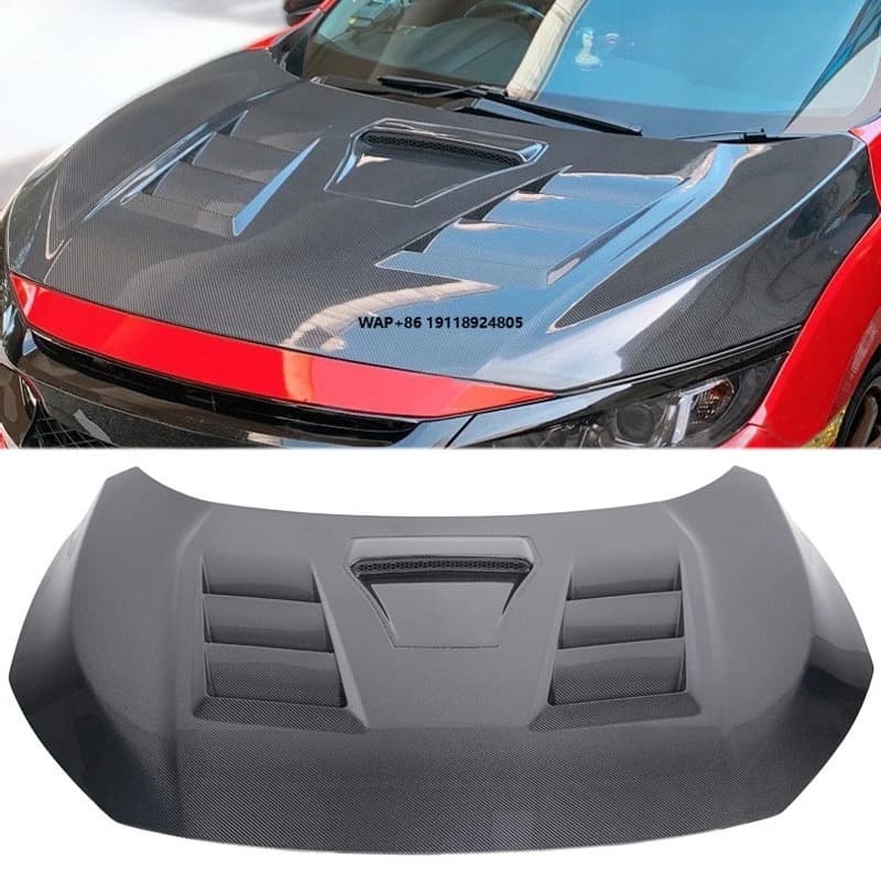 VEO Style New Carbon Fiber Hood Bonnet for  X 10th Gen 2017-2020