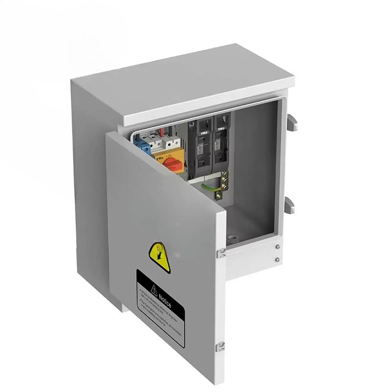 IP65 Waterproof Solar Pv Combiner Box Junction Box 1000vdc 1 in 1 Out 1string with Fuse Disconnector Switch