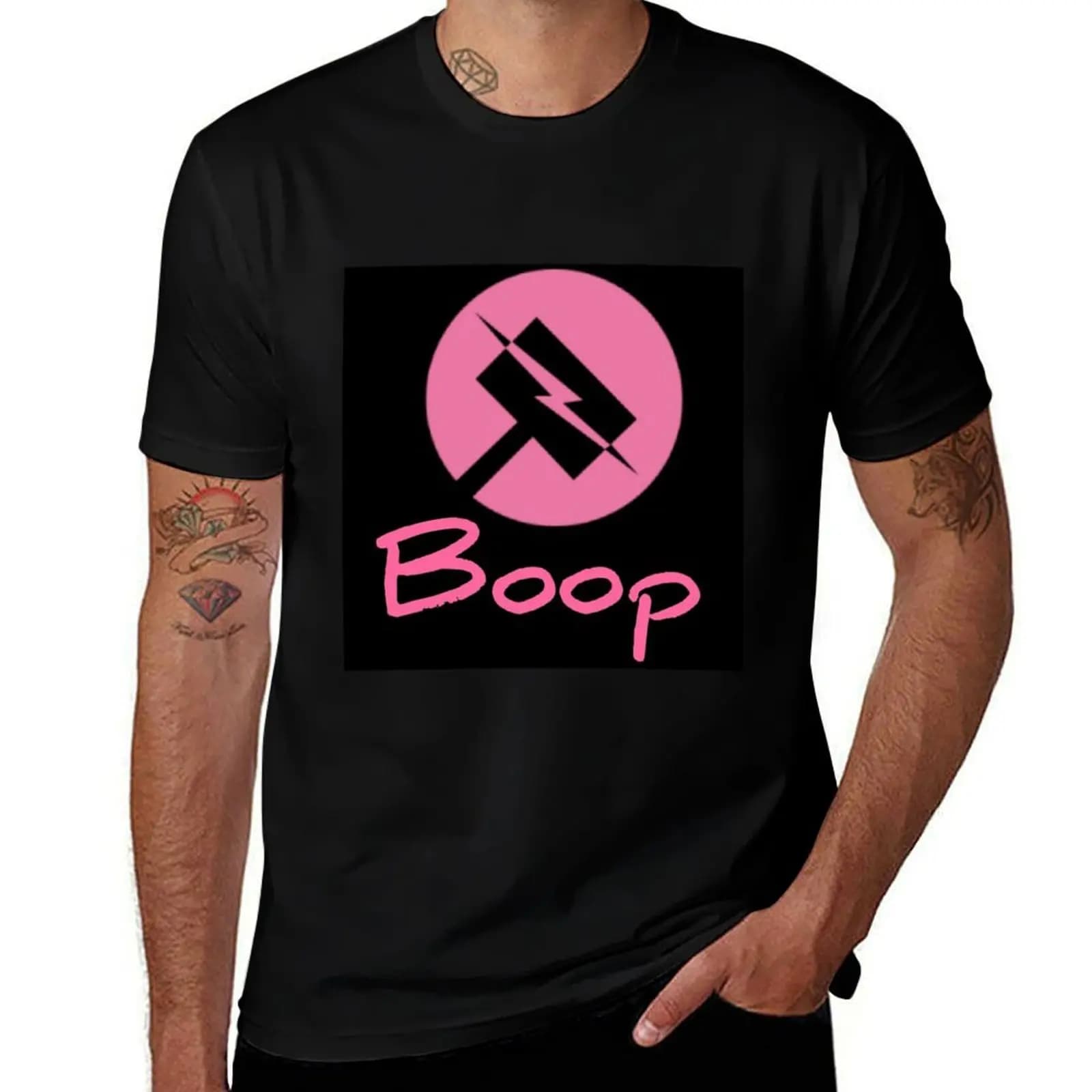 Nora Emblem Boop! T-Shirt Big Size Short Sleeve Casual Top T-Shirt