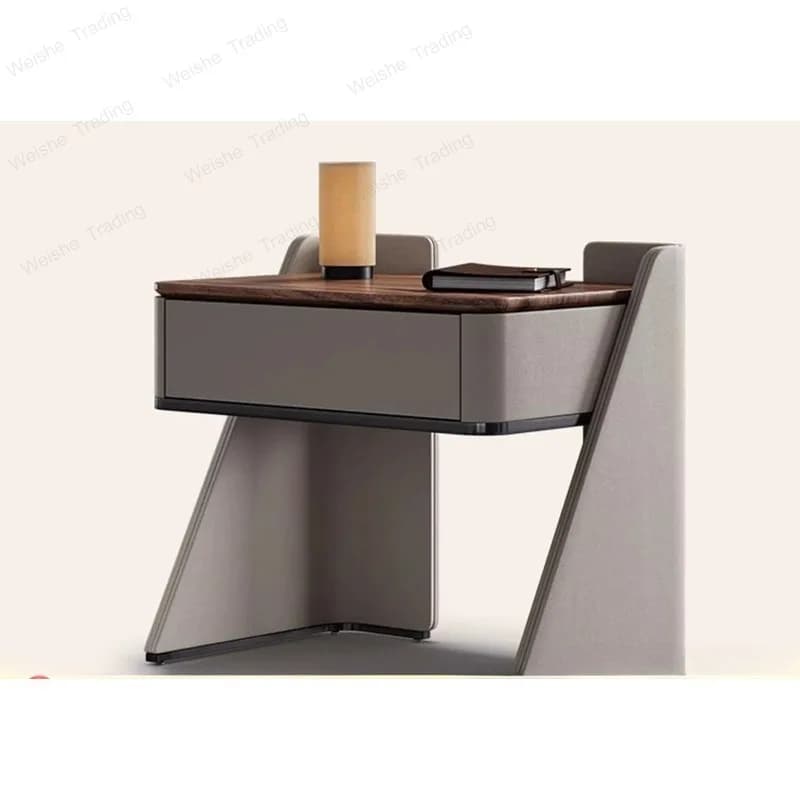 Bedside table Designer Italian light luxury living room Villa bedroom Marble bedside cabinet Household storage