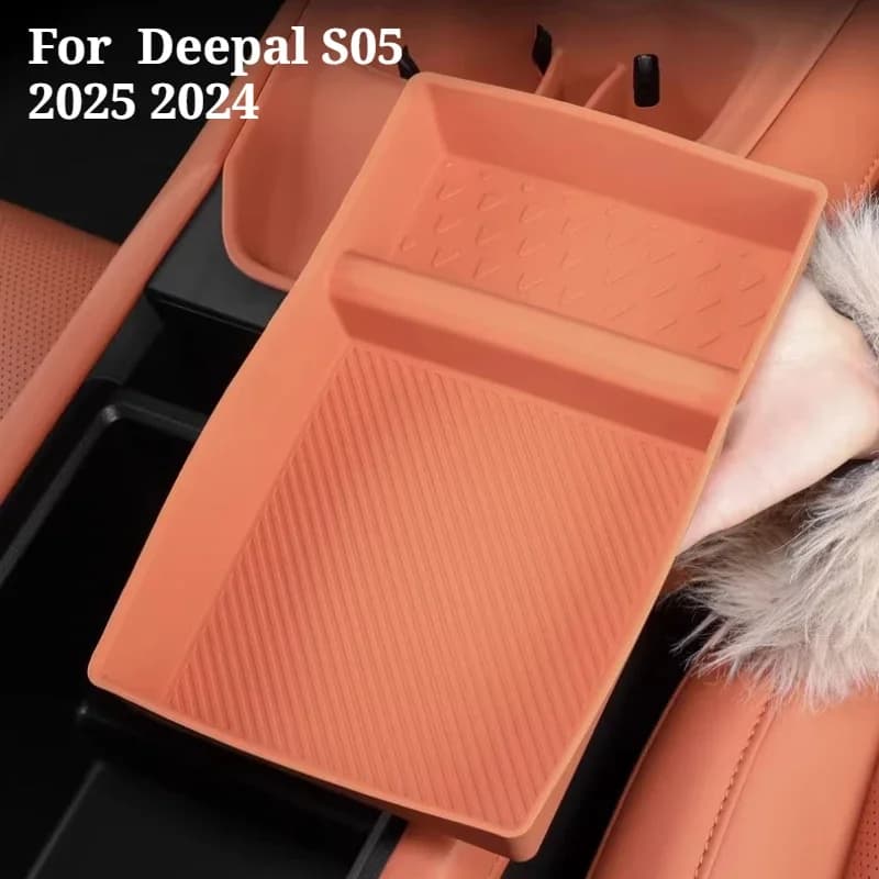 Armrest Box Storage Box For Changan Deepal S05 2025 2024 Car Central Armrest silicone Storage Box Content Center Console