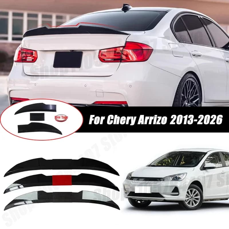 3pcs Sedan Rear Trunk Spoiler For Chery Arrizo 2013-2026 Adjustable DIY Modified Trunk Spoiler Automotive Accessories