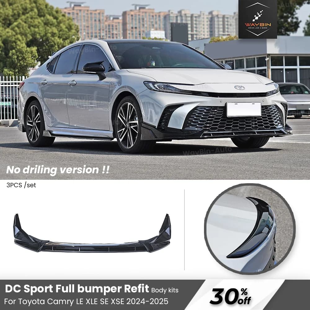 Camry Body Kits For Toyota Camry LE XLE SE XSE 2024-2025 DC Front Bumper Lip Rear Diffuser Side Spillter Spoiler Camry Tuning