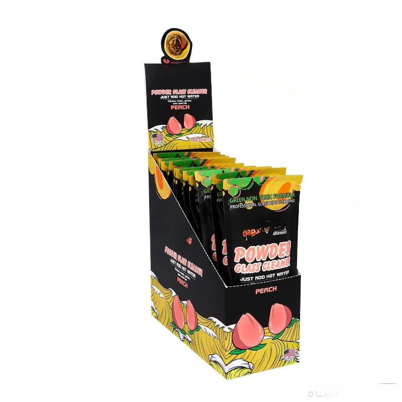 New 180mm long fruit-flavored glass bong cleaning powder, packed in an independent self-sealing bag