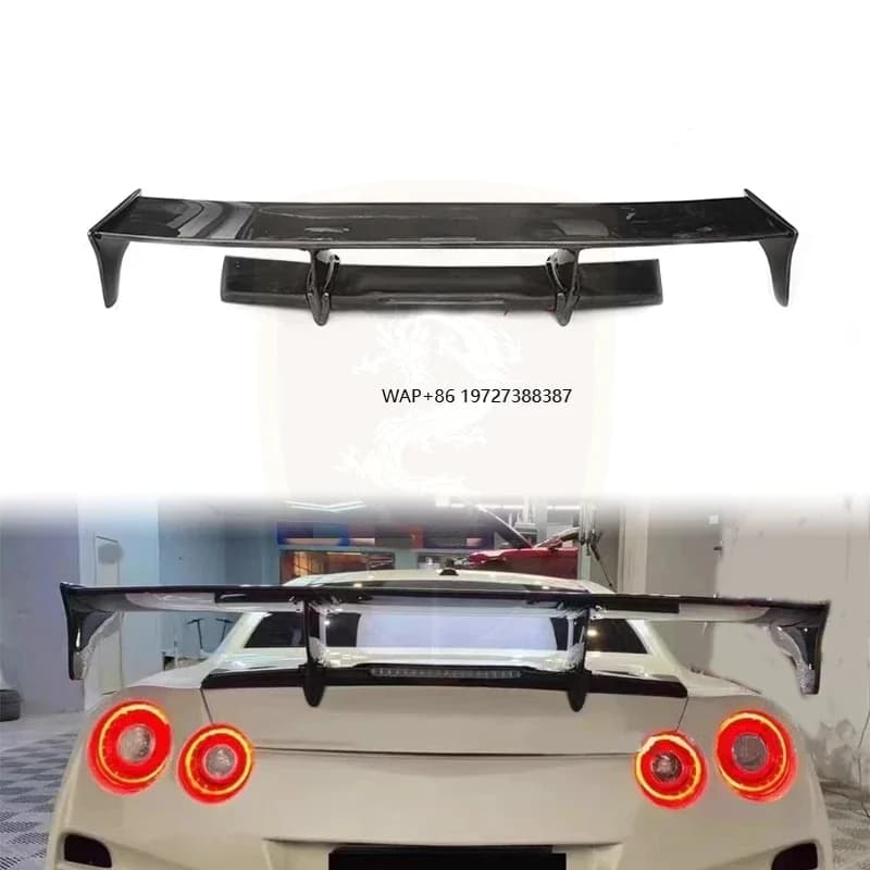 Top-of-the-line car-style carbon fiber rear wing for GTR high-tail modifications