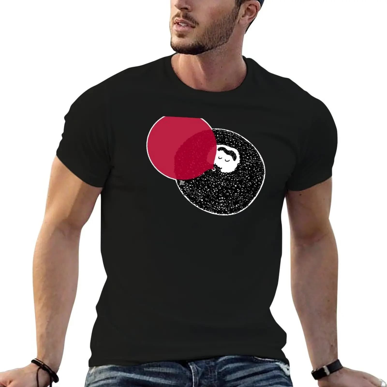 Weirdo with a Beardo T-Shirt kawaii clothes Blouse Men's cotton t-shirt