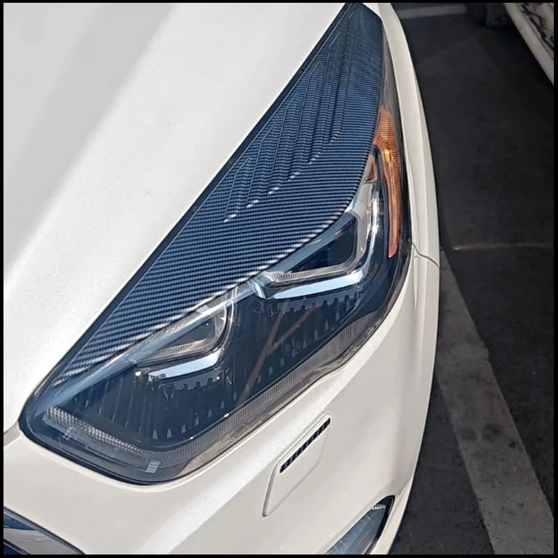 Car styling For Ford Escape 2017-2019 Kuga Vignale Headlight Eyelid Decorative Frame Cover Sticker Trim Auto Parts Accessories