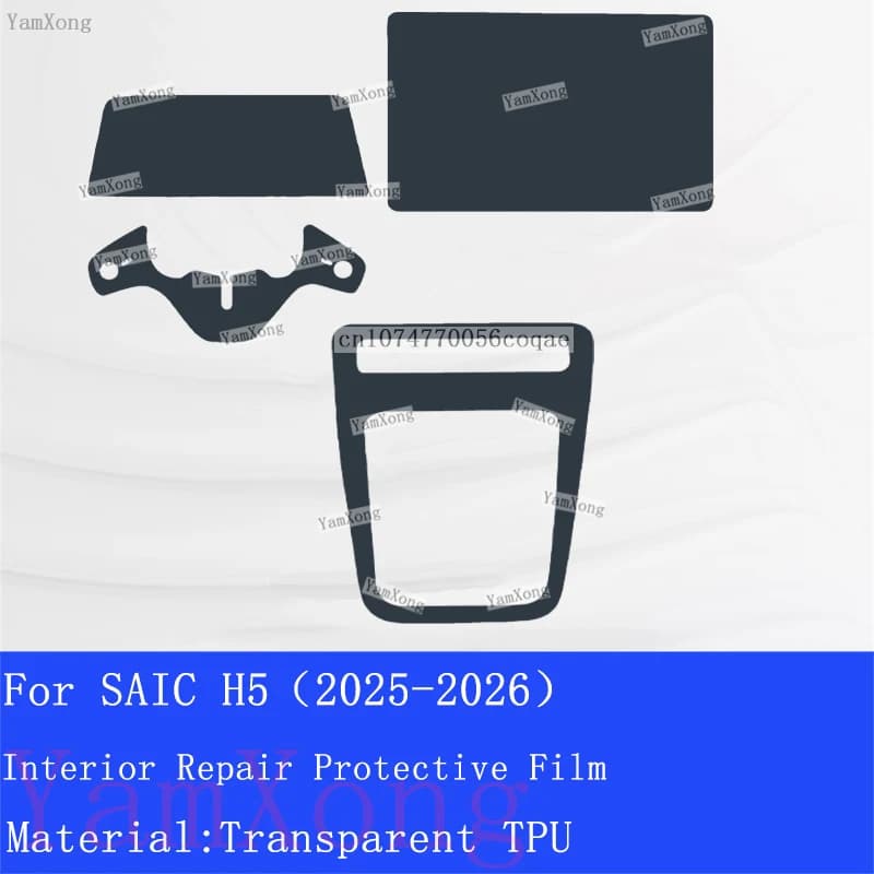 Car Interior Protective Film Kit for SAIC H5 Center Console Gearbox LED Navigation Screen Scratch Sticker Panel Protection