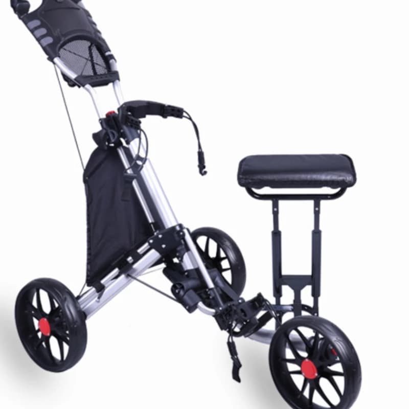 Golf bag trolley Down ball bag trolley Three-wheel adjustable folding