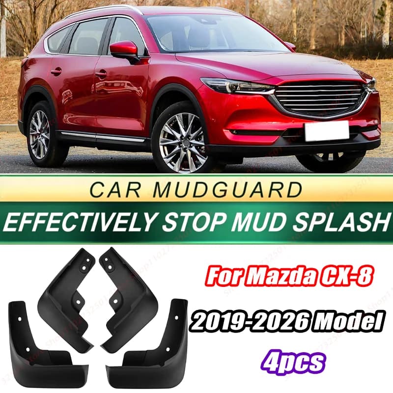 For Mazda CX-8 2019-2026 Model 4PCS Front Rear Mud Flaps Splash Guards Fender Mudguards Auto Accessories