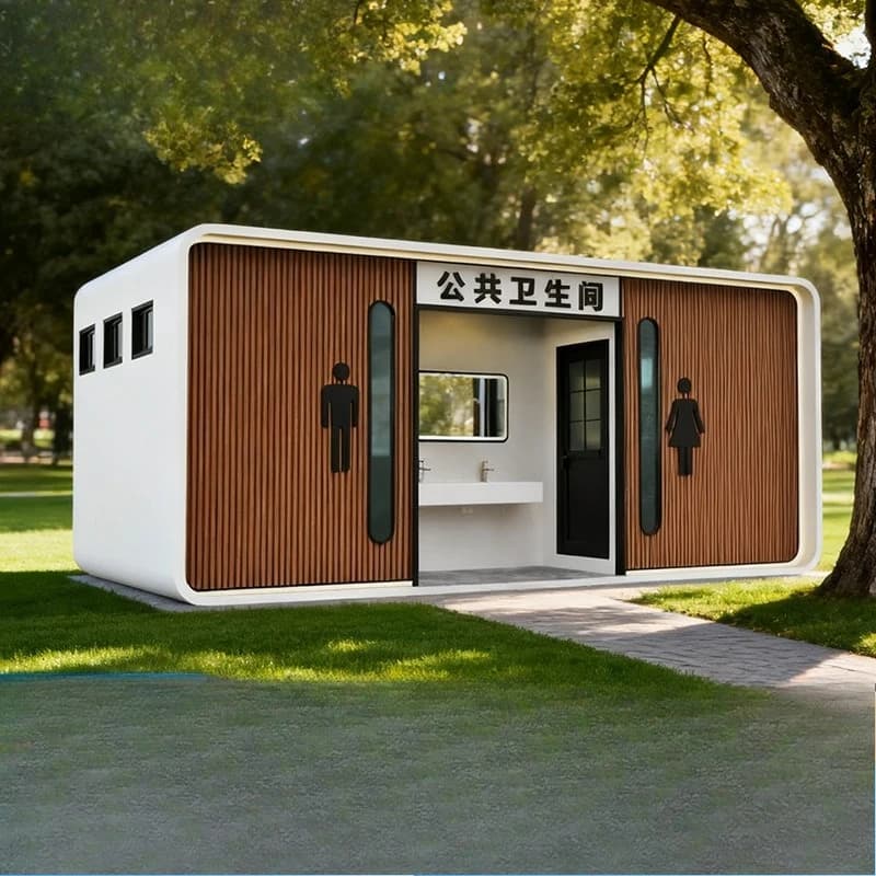 Mobile toilets, outdoor construction site toilets, single and double temporary toilets, renovated environmentally friendly simpl