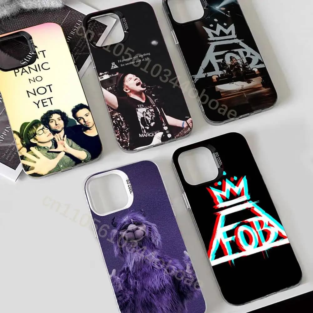 F-Fall O-Out Boy Phone Case For iPhone 17,16,15,14,13,12,11,Pro,Max,Plus Soft Black Cover