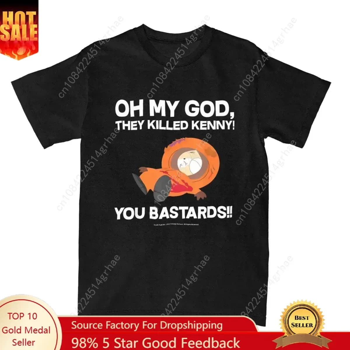Short Sleeved Round Neck Y2k Tshirt Men New in Top & Tees Mens T-Shirt Camisetas Southpark Oh My God They Killed Kenny 70261