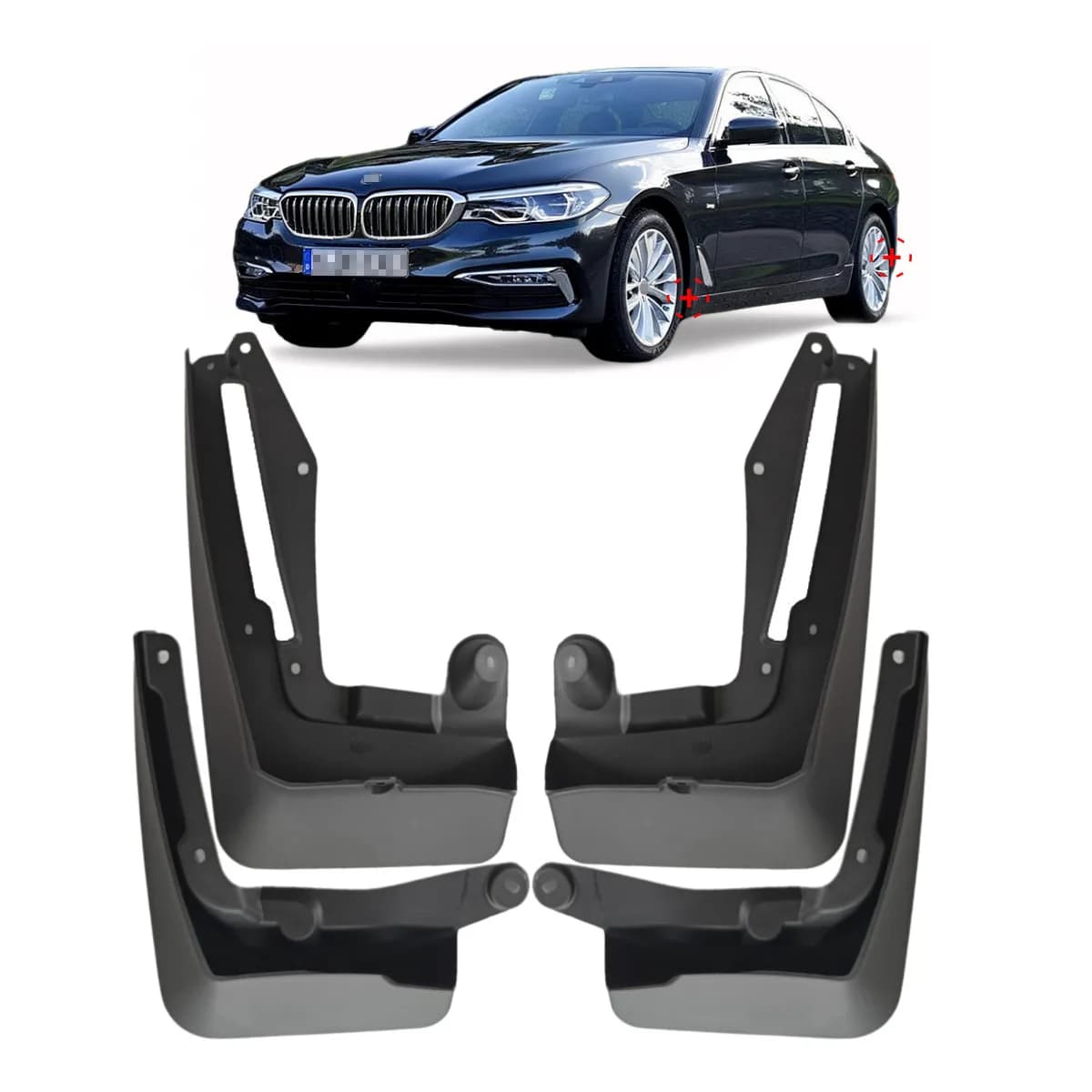 For BMW 5 Series G30 Saloon G31 Estate And M5 Sport Mud Flaps Splash Guards For BMW 5Series Mudguards 4pcs 2017-2023