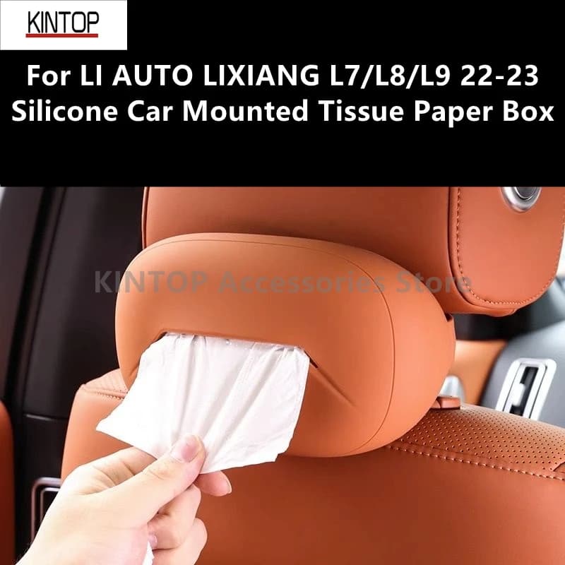 For LI AUTO LIXIANG L7/L8/L9 22-23 Silicone Car Mounted Tissue Paper Box Hanging Car Interior Decoration Products Accessories
