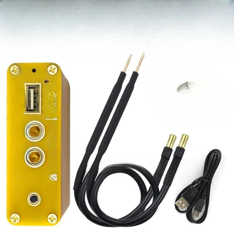 Handheld small spot welding machine, lithium battery electric treasure charging portable DIY full set, gold Wangcheng