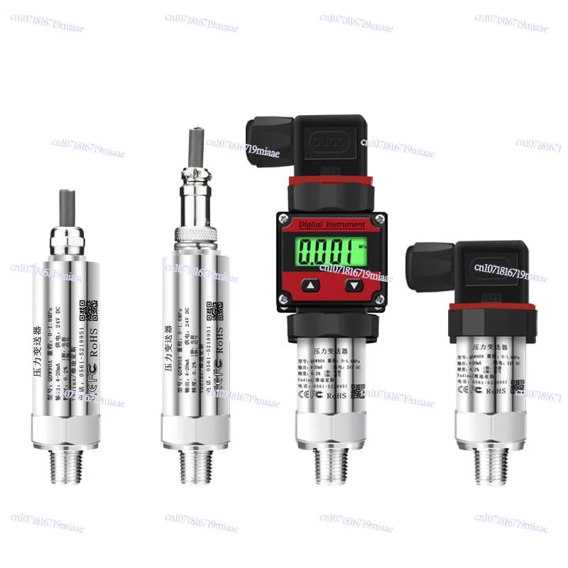 Pressure Transmitter Digital Display 4-20mA Water Pressure Air Hydraulic Transmitter