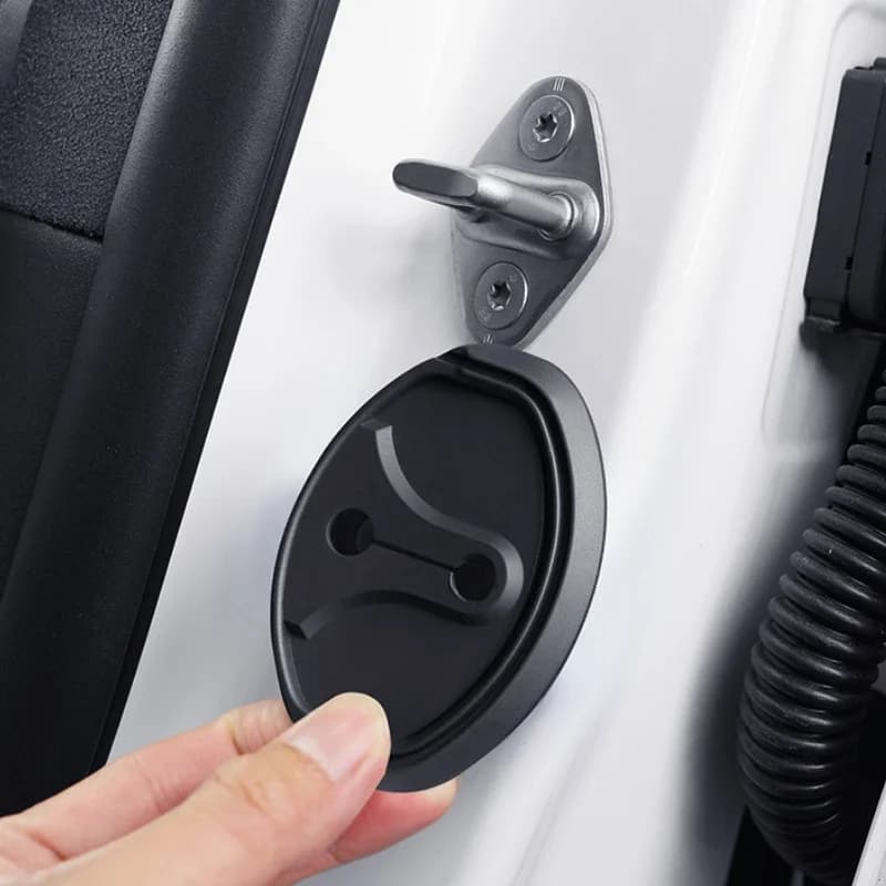 For Porsche 918 718 Cayman Macan Boxster 2005-2023 Silica Gel Black Car Door Lock Cover Anti-rust Cover Trim Car Accessories