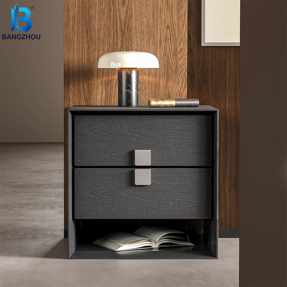 Minimalist Nordic Design Wooden Nightstand Solid Wood Bedside Table for Bedroom Storage Cabinet Night Table