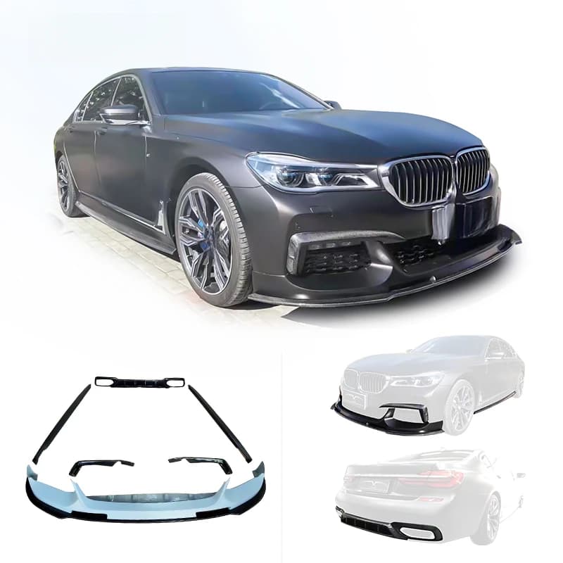 High Quality Sport Style Body Kit Carbon Fiber Front Lip Rear Diffuser Side Skirt Fit For 7 Series Car Upgrade Parts
