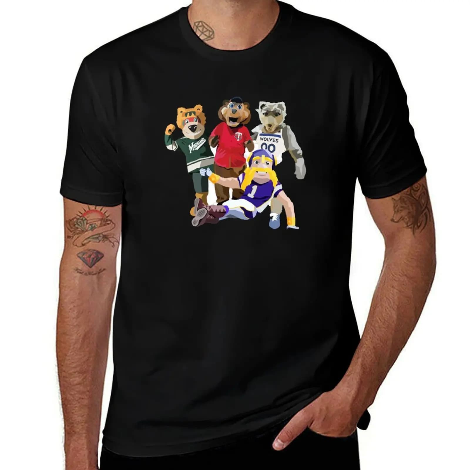 Minnesota Mascots T-Shirt Casual Everyday Wear T-Shirt