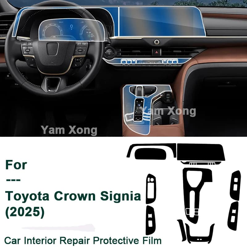 For Toyota Crown Signia 2025 Car Interior Stickers GPS Navigation LCD Screen TPU Protective Film Protector Cover Decoration