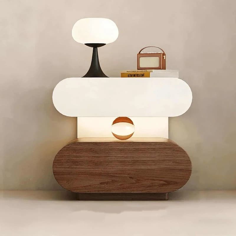 Stylish side frame cabinet decorative fixture Nightstand bedroom Interior indoor fashionable interior layout Bedroom Furniture