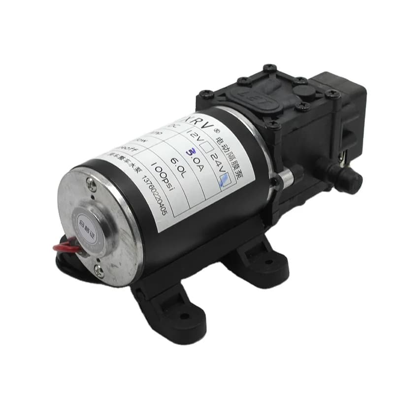 HEYRV 6L 12V Black RV Boat Water Wash Pump with Pressure Switch for Camper Motorhome Travel Trailer Boat