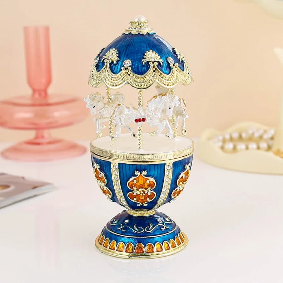 Zml carousel jewelry box - ornament & earring organizer - desktop display