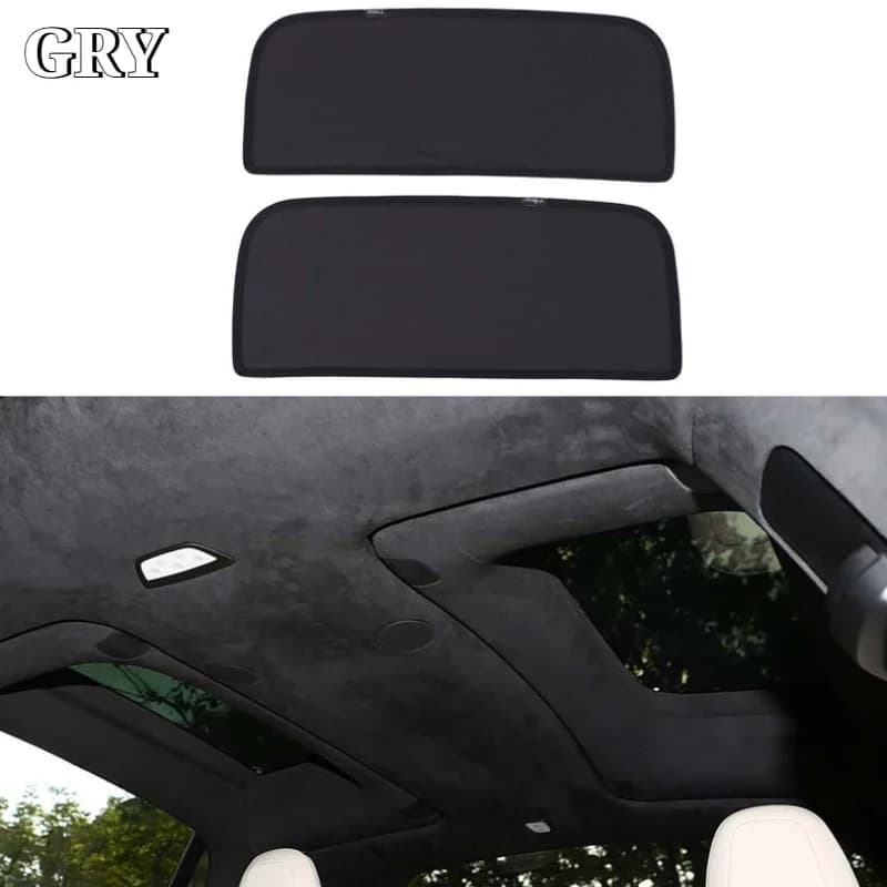 Car Eagle wing door skylight screen Sun Shades Visor For Tesla Model X 2015-2025 nylon Black Interior Accessories