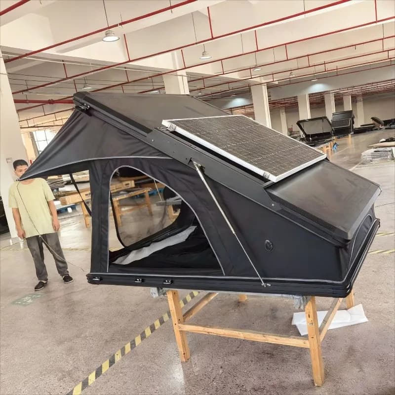 Lifting model can be installed with solar photovoltaic panels, roof tent, automatic folding outdoor camping hard top