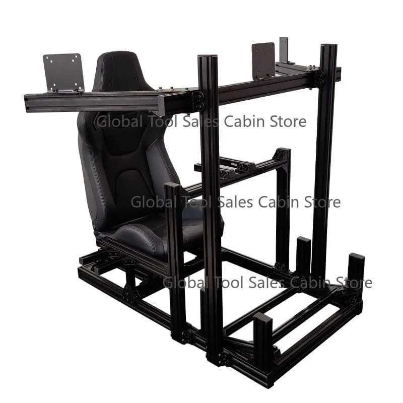 High Quality 4080 Premium Aluminum Frame Sim Racing Cockpit Adjustable Seat VR Gaming Setup for Training E-Sports Car Driving