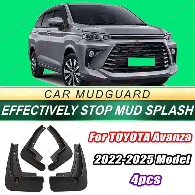 For TOYOTA Avanza 2022-2025 Model 4PCS Front Rear Mud Flaps Splash Guards Fender Mudguards Auto Accessories