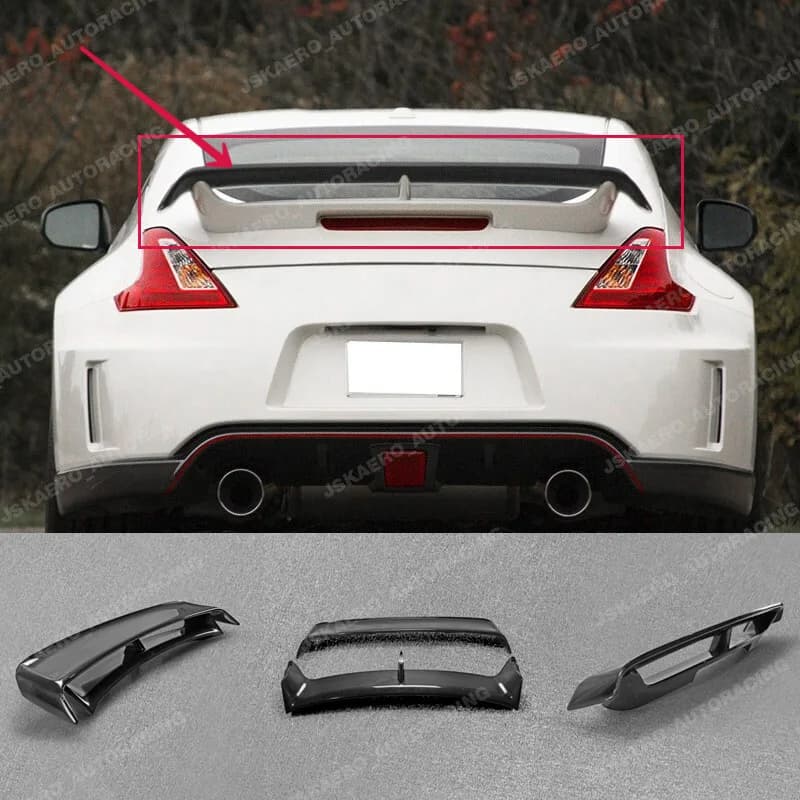 For Nissan 370z Z34 09-17 Carbon Fiber Rear Trunk Spoiler Wing Lip Trim Bodykits